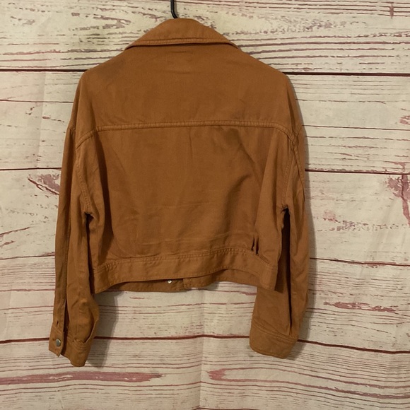 Topshop cropped blush denim jacket - Picture 4 of 4